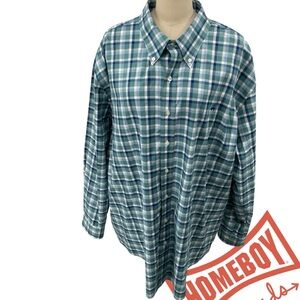 Brooks Brothers Blue and Green Plaid Button Down Shirt